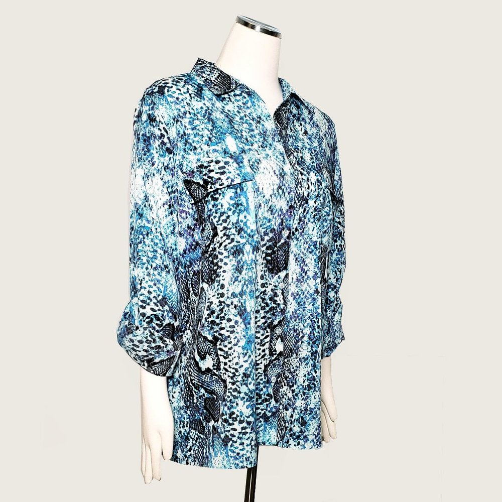 Jaclyn Smith Collection Reptile Print Blouse - Picture 2 of 7